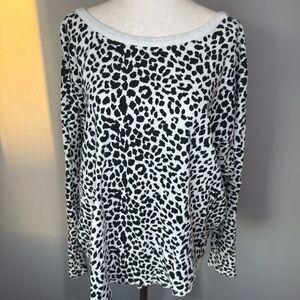 Leopard Print Women's Top - Black and White